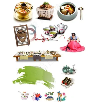 韩国美食元素psd分层