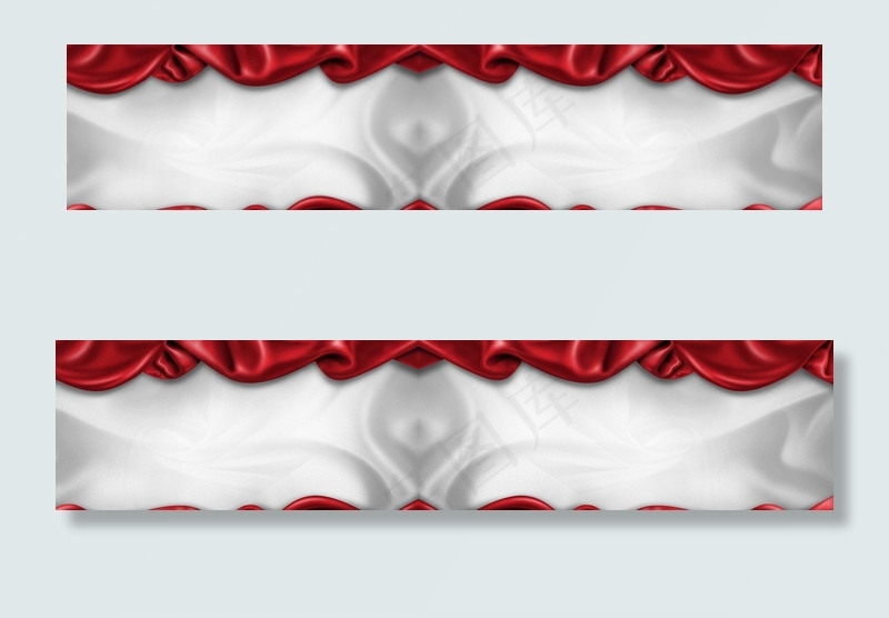 中国风红色丝绸舞台背景banner...