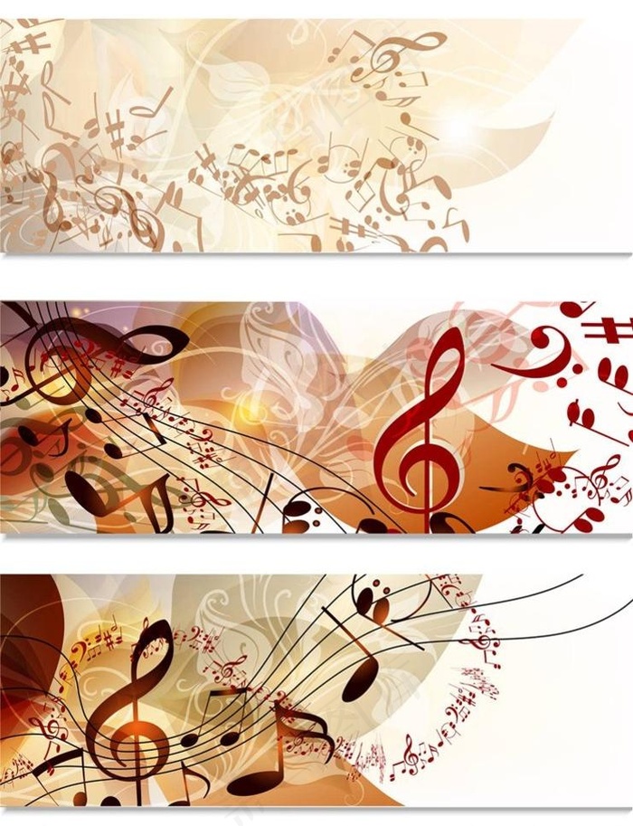 乐器符号鲜花banner