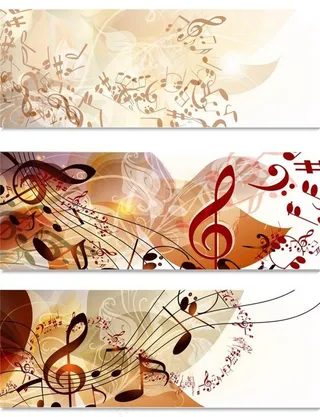 乐器符号鲜花banner