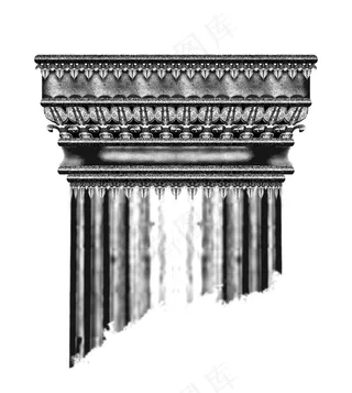 欧洲风格罗马柱PSD分层素材