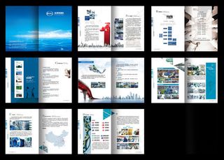 简洁企业画册设计矢量素材