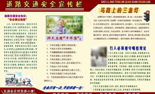 道路交通安全展板图片