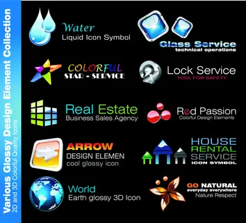 创意logo设计3d效果科技感矢量...