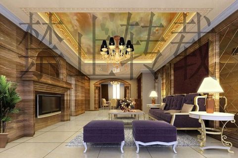 欧式客厅立体吊顶图片