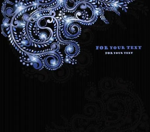 璀璨的星光花纹背景矢量素材二