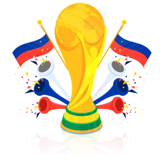 卡通足球世界杯奖杯矢量素材