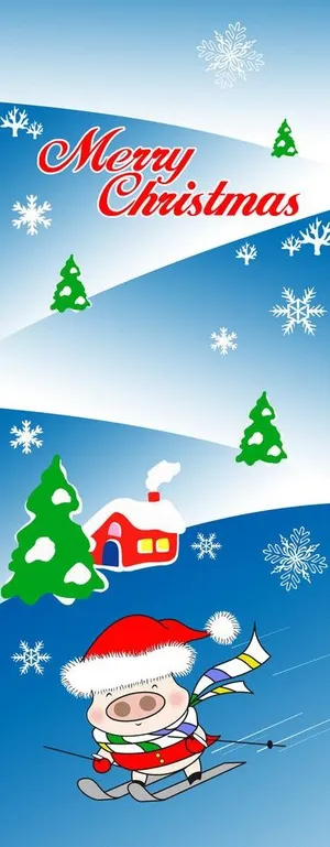 圣诞卡通猪毛巾图片