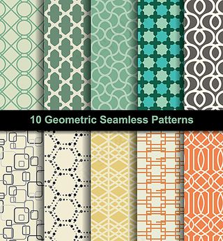 8种几何花纹背景图片