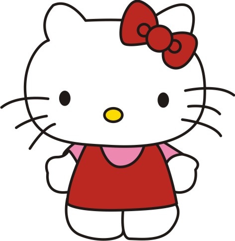 印花矢量图 卡通人物形象 猫 KI...ai矢量模版下载