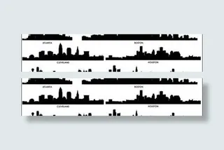 城市剪影矢量素材2