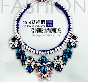 水晶短款项链主图图片