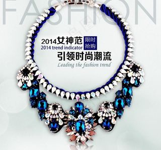 水晶短款项链主图图片