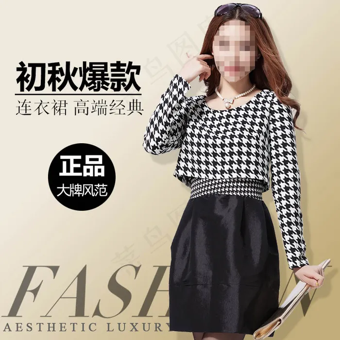 淘宝连衣裙psd模版下载