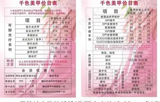 价目表图片