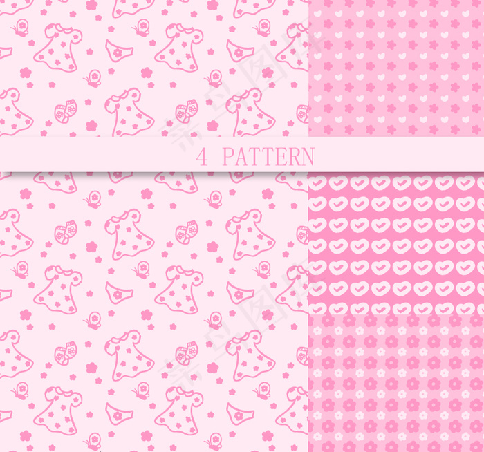 粉色系图案背景