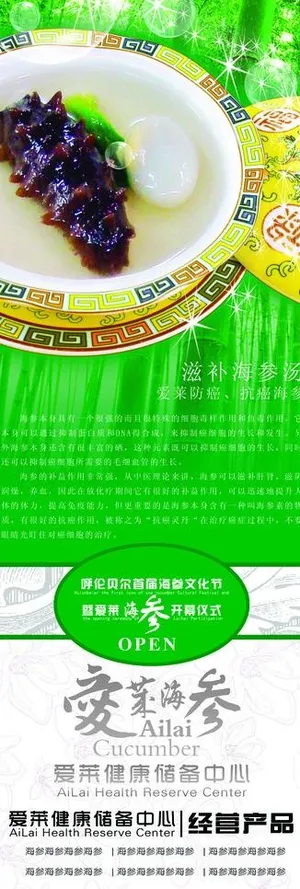 精品爱莱养身易拉宝展架图片