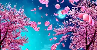 花瓣飘落舞蹈节目背景