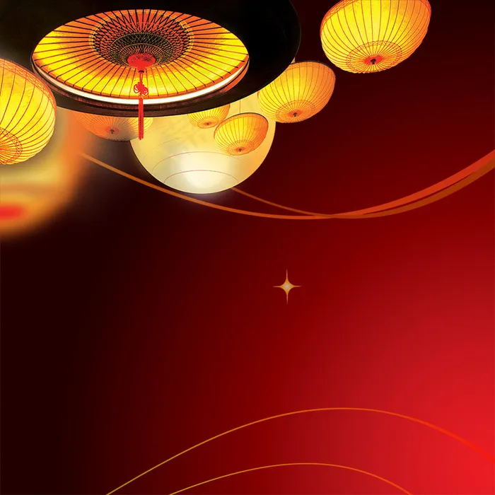 元宵节背景psd模版下载