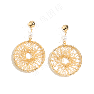 小金珠子搭配镂空大圈小金珠子搭配镂空大圈