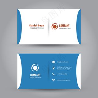 红色色蓝色IT科技大气名片)