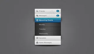 左侧信息竖状导航菜单psd设计素材