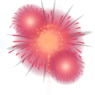 放烟花效果焰火绽放,免抠元素