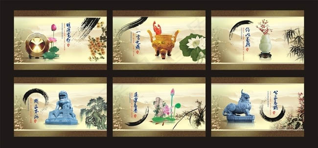 中国古典文化展板设计矢量素材cdr矢量模版下载