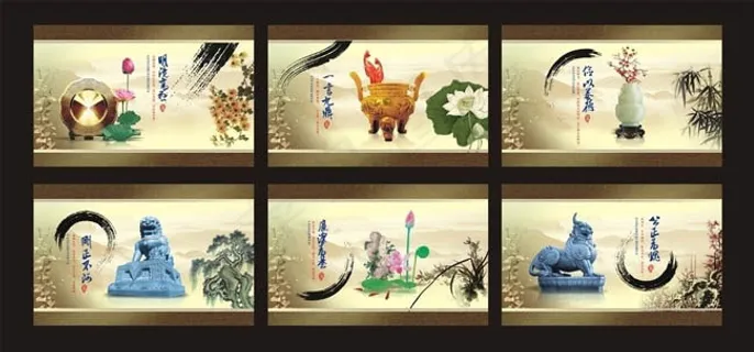 中国古典文化展板设计矢量素材 中国古典文化展板设计矢量素材