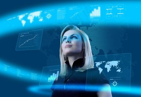 商务科技美女图片