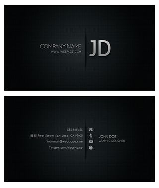 黑色名片设计
