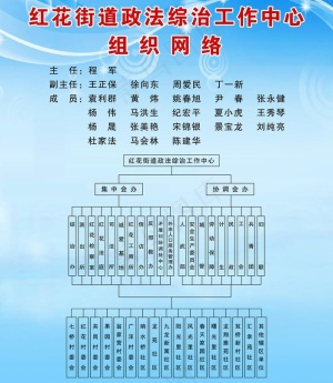 红花街道政法综治工作中心组织网络图...