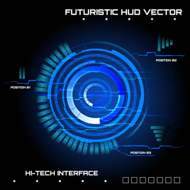 科幻未来风背景V1矢量图片
