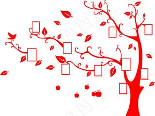 相框树花纹边框cdr