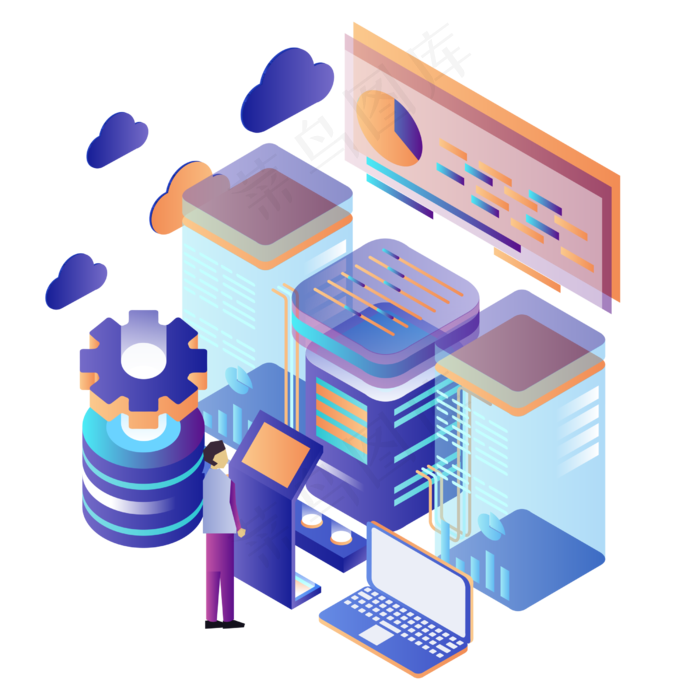 2.5D商用矢量互联网科技素材