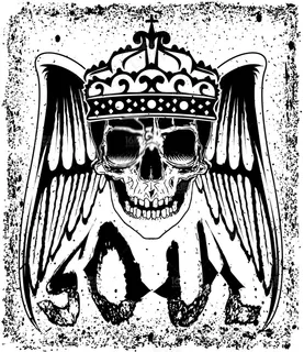 时尚炫酷骷髅印花图案设计矢量素材