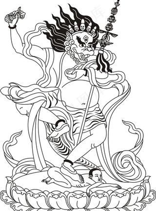 狮面空行母 cdr图片