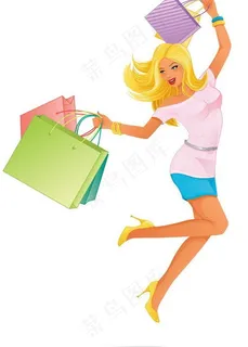 购物美女图片