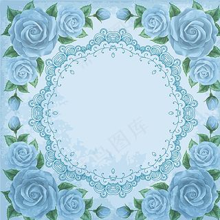 手绘玫瑰花图片