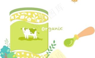 绿色牛奶背景图片