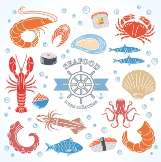 2017夏日海鲜餐厅日本料理鱼虾海...