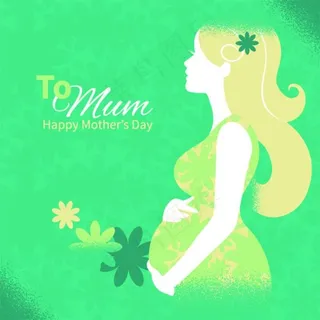 母亲节孕妇插图矢量设计