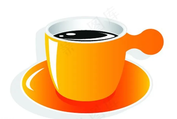 漂亮的咖啡杯矢量图图片ai矢量模版下载
