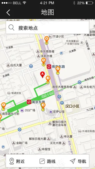 手机移动端APP界面设计酒店预定系统地图