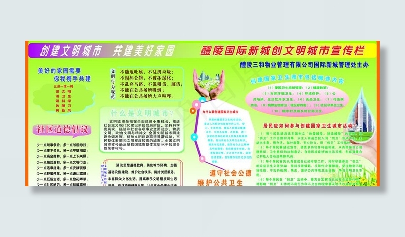 创建文明城市宣传栏图片