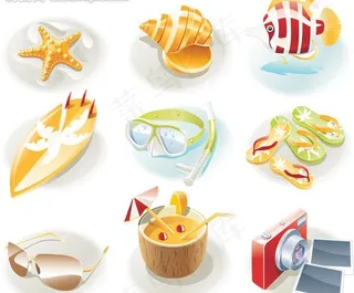 夏天主元素图标图片