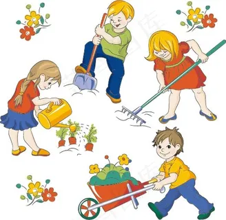 参加劳动的孩子 参加劳动的孩子