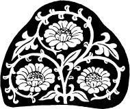水墨兰花线条花纹矢量素材