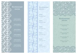 欧式菜谱菜单内页矢量素材