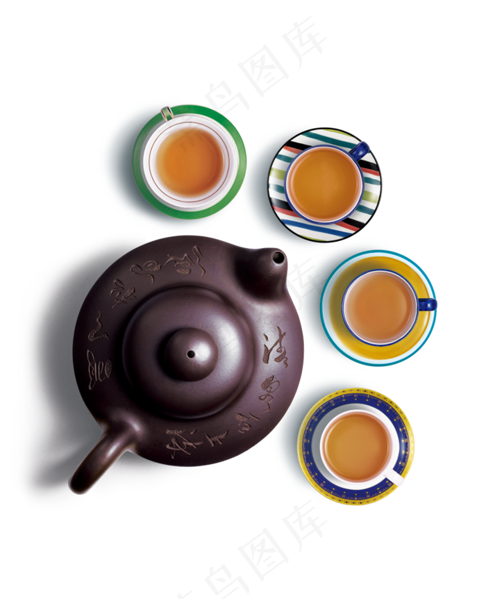 中国风茶具茶壶茶杯png免扣素材